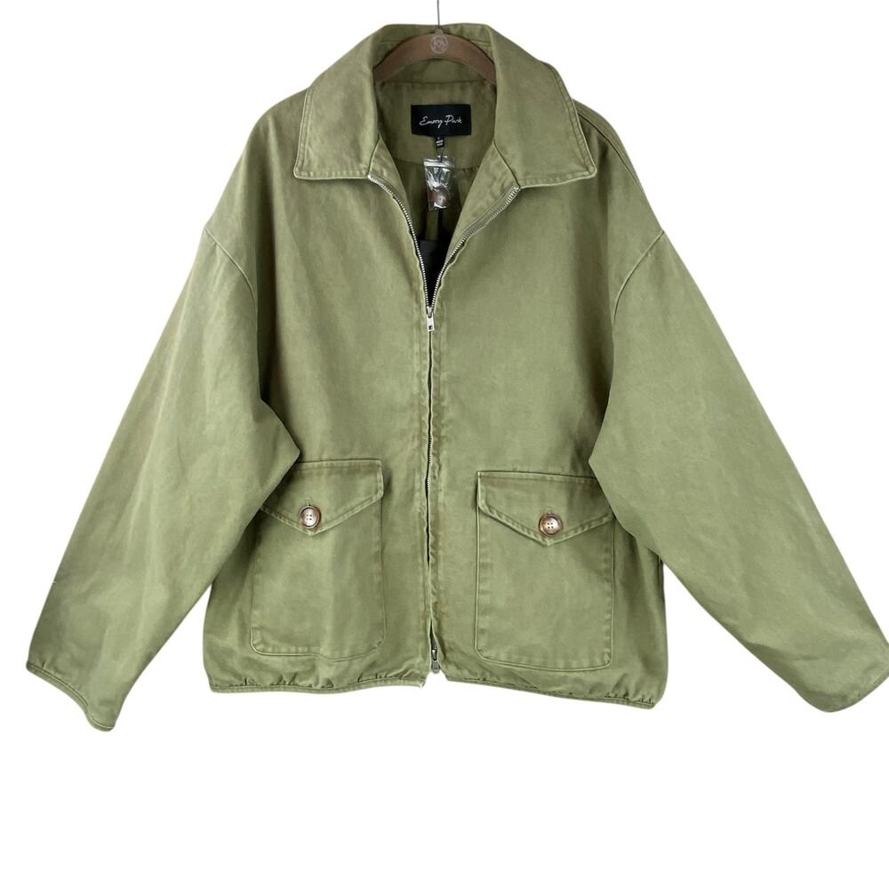 Emory Park Utility Barn Jacket Size L Olive Green New With Tags
